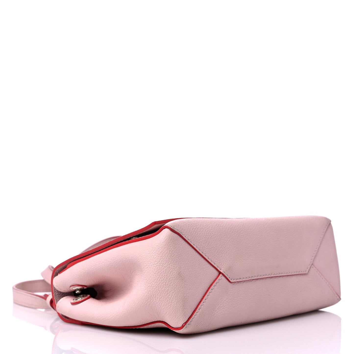 Soft Calfskin Lockme II Chain Rivets BB Rose Ballerine
