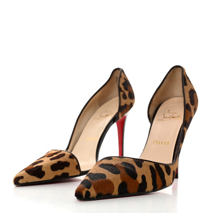 Christian Louboutin Pony Hair Dark Leopard Iriza 100 Pumps 40 Brown 4 of 8
