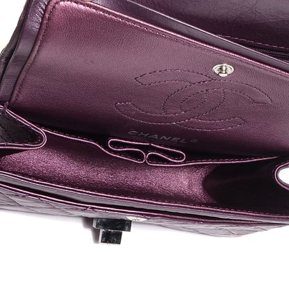 Chanel Aged Calfskin 2.55 Reissue 224 Flap Metallic Purple 5 of 8