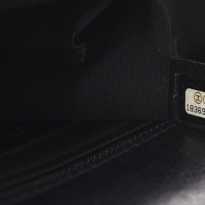 Chanel Calfskin Embossed Stitch Large Boy Flap Black 7 of 12