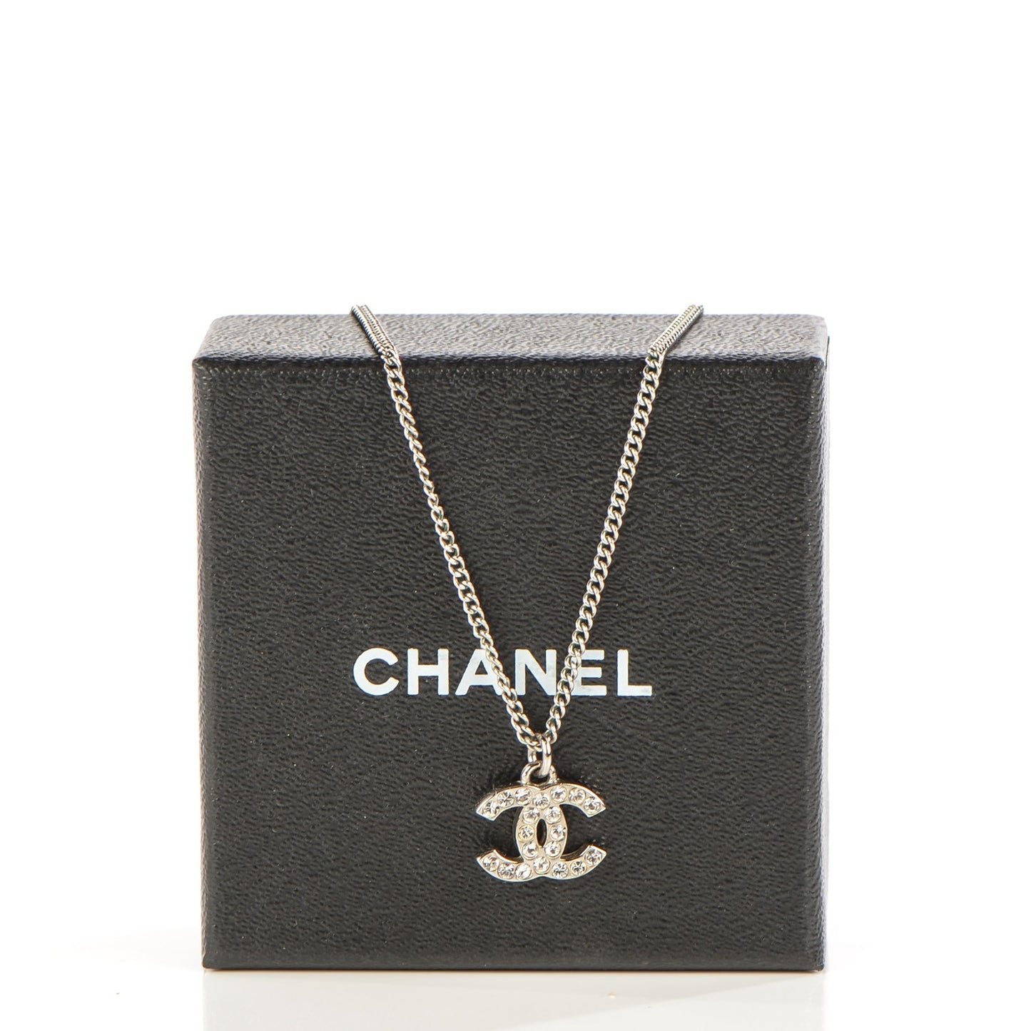 Crystal Timeless CC Necklace Silver