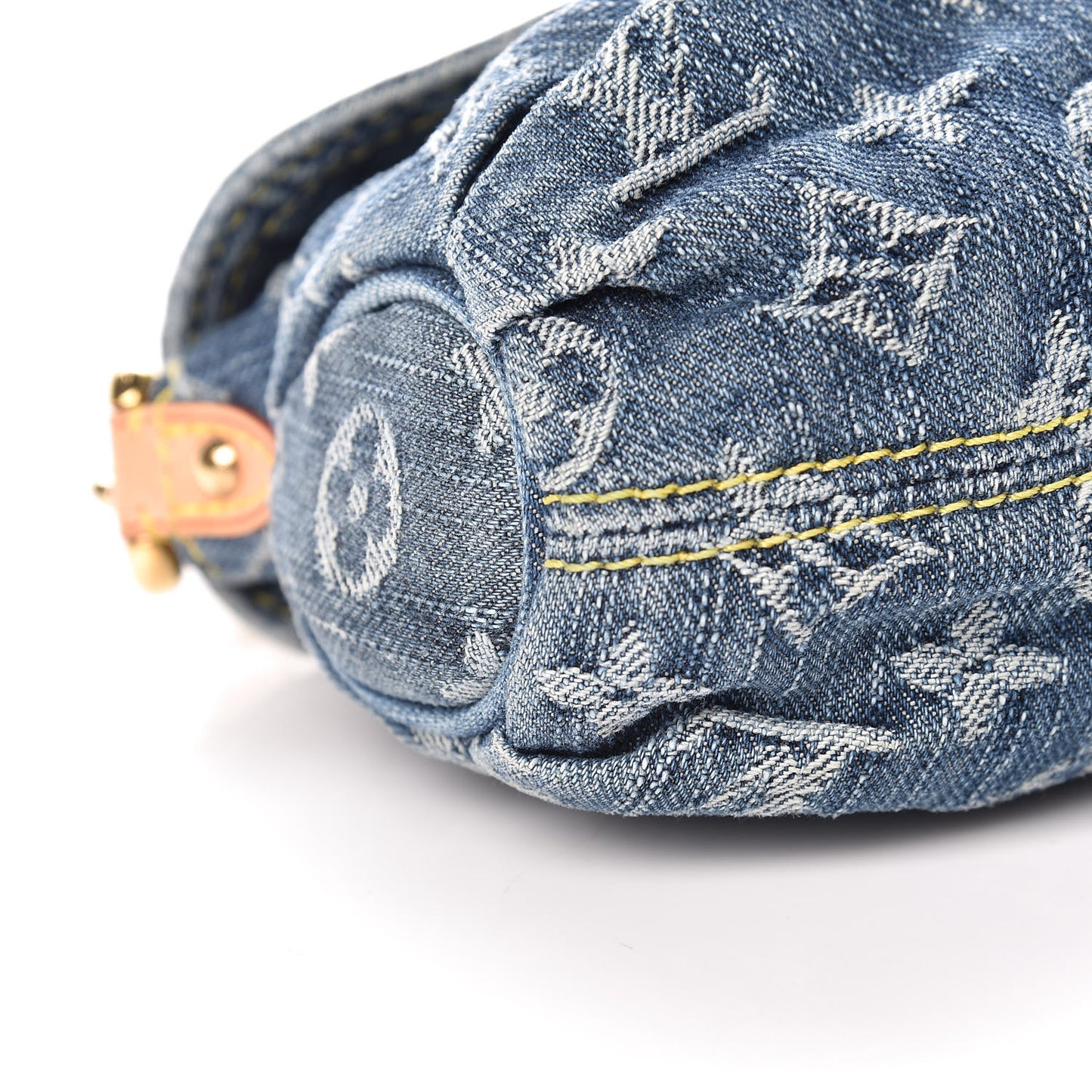 Monogram Denim Mini Pleaty Blue