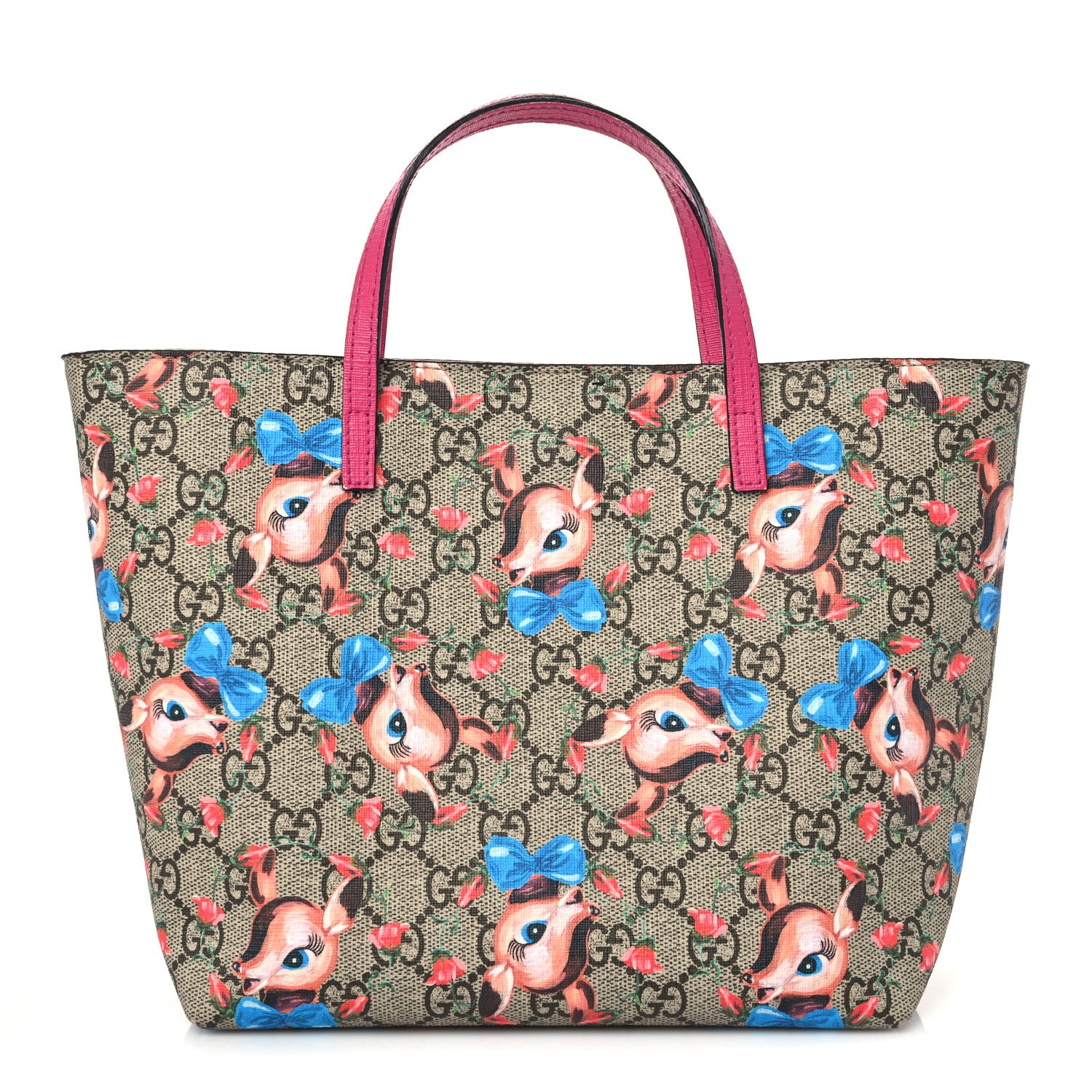 Gucci GG Supreme Monogram Childrens Deer Tote Red 1 of 8
