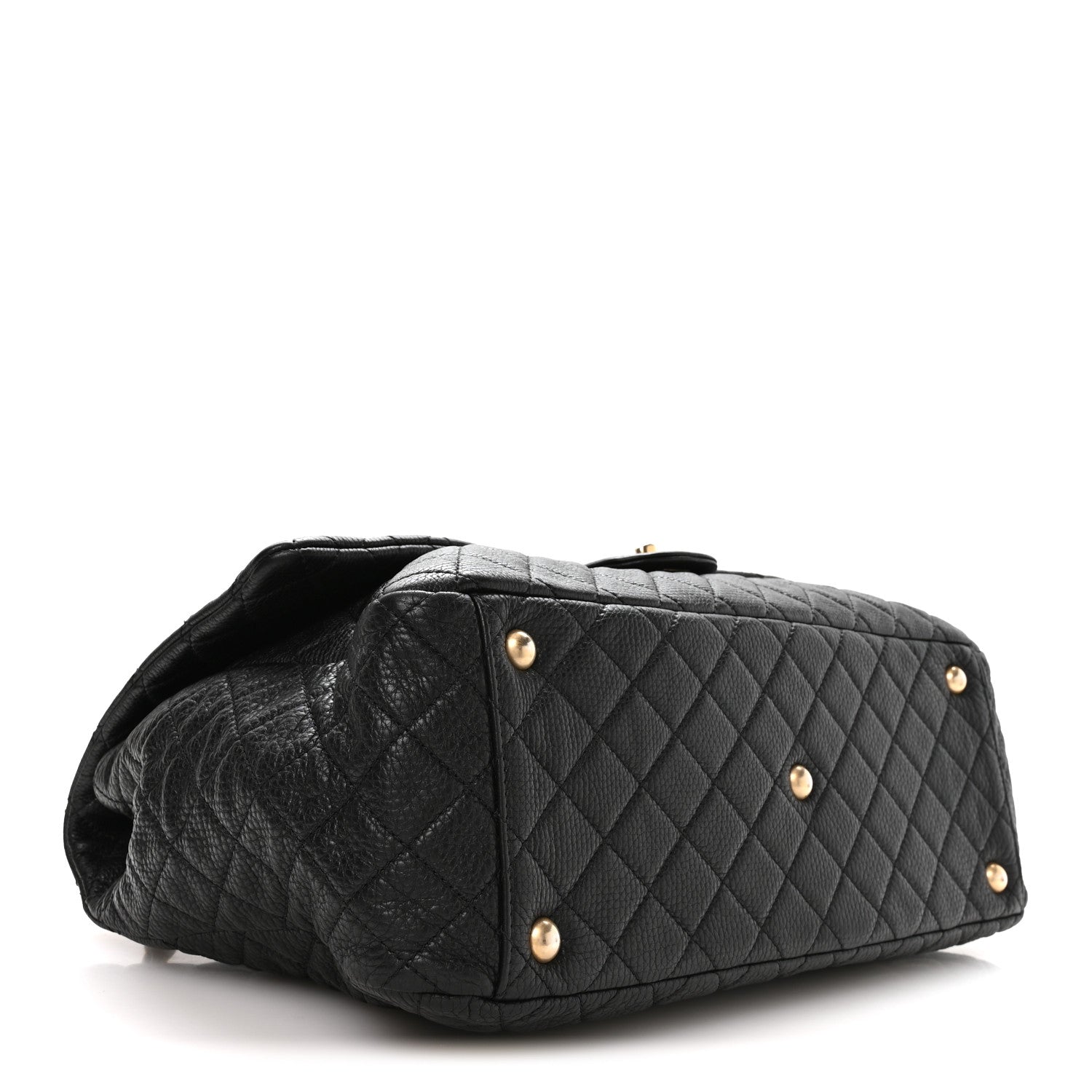 Chanel Grained Calfskin Quilted XXL Travel Flap Bag Black 4 of 10