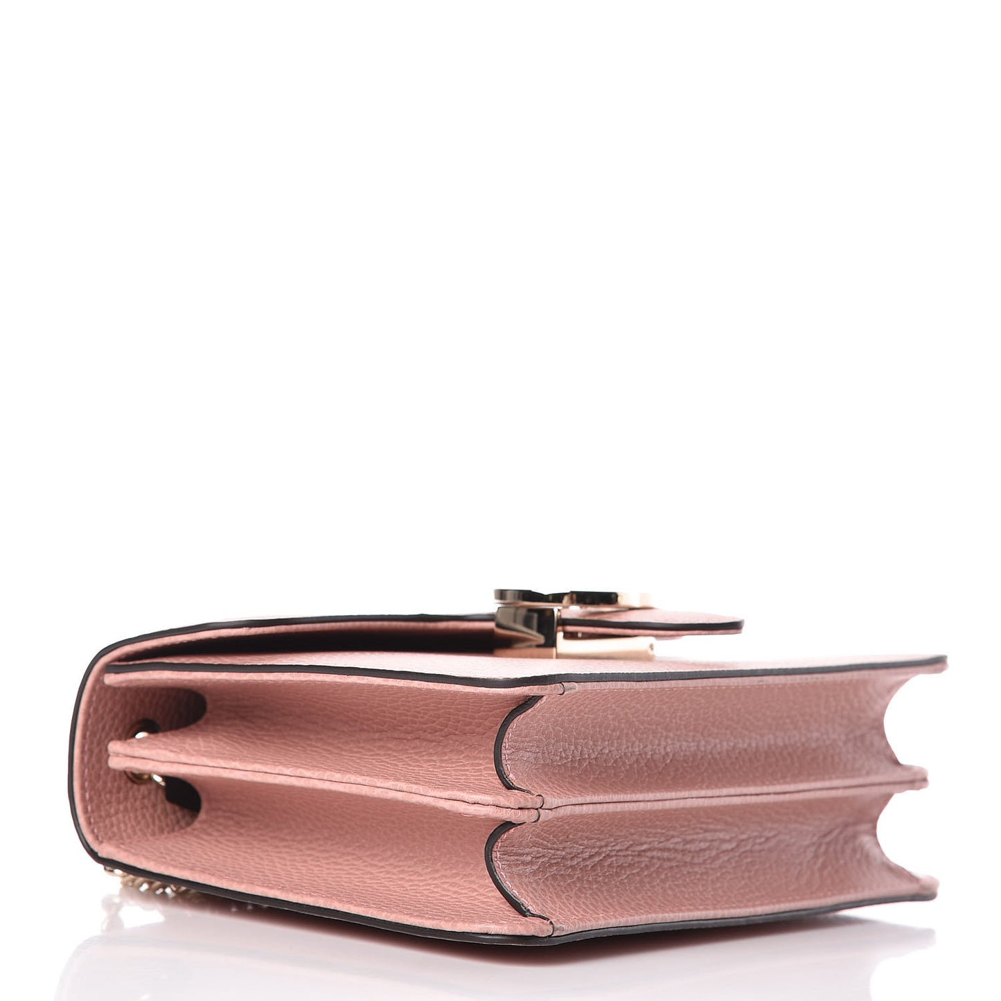 Dollar Calfskin Small Interlocking G Shoulder Bag Soft Pink