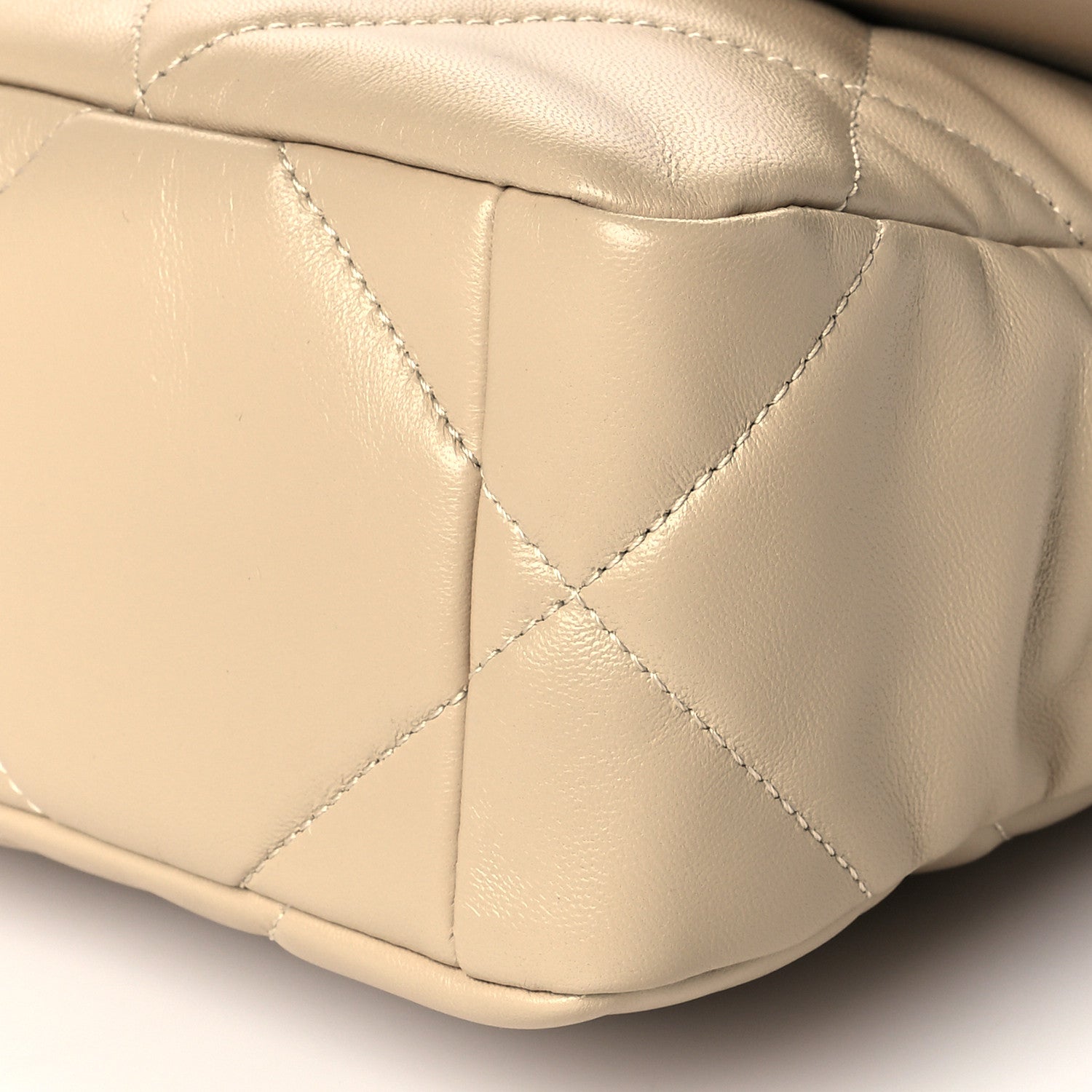 Chanel Lambskin Quilted Medium Chanel 19 Flap Beige 10 of 11