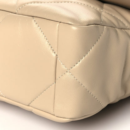 Chanel Lambskin Quilted Medium Chanel 19 Flap Beige 10 of 11