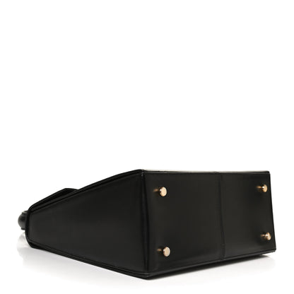 Salvatore Ferragamo Calfskin Gancini 2-Way Top Handle Bag Black 4 of 11