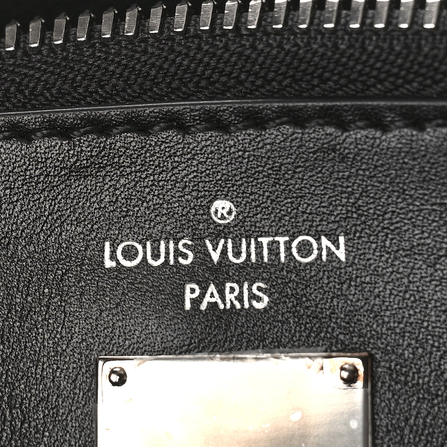 Louis Vuitton Calfskin Suede V City Steamer MM Black Beige 5 of 7
