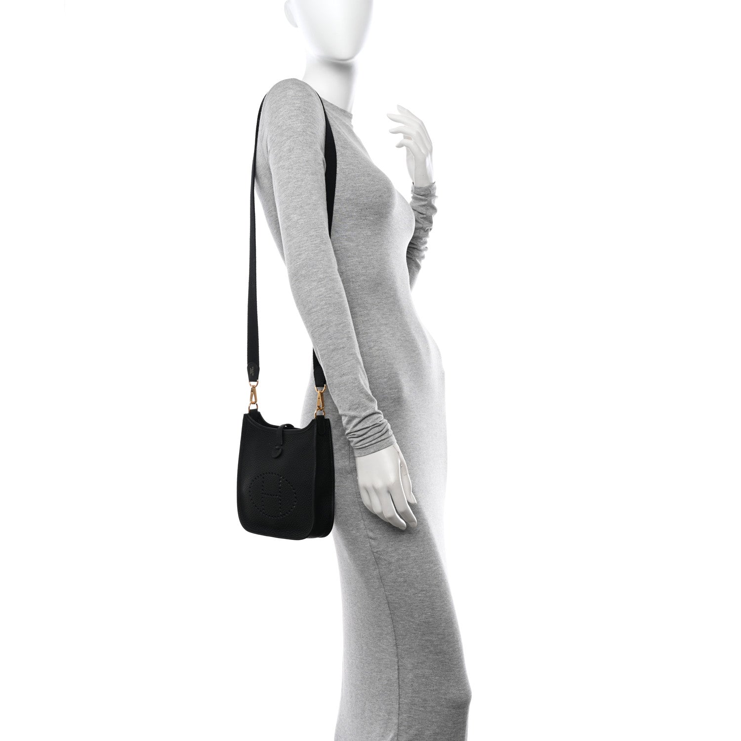 Hermes Taurillon Clemence Evelyne TPM Black 2 of 10