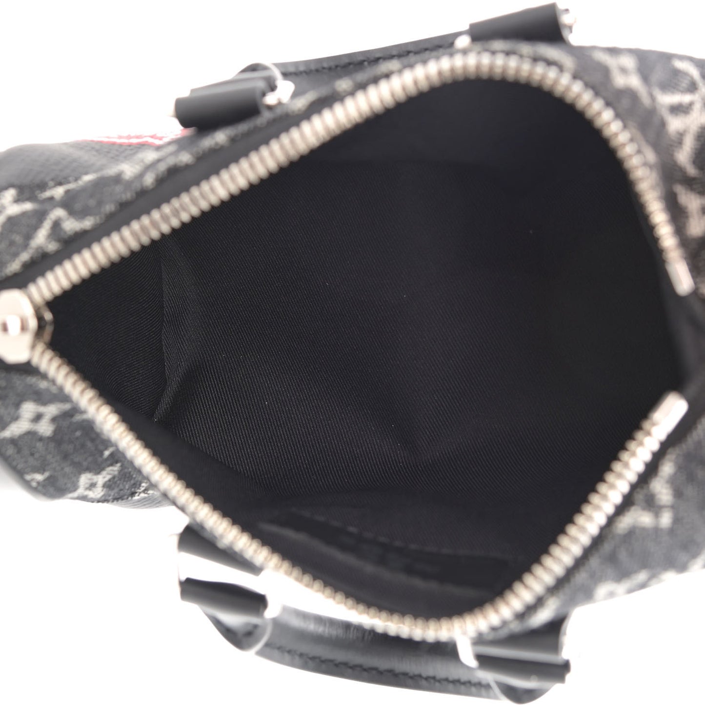 X NIGO Taurillon Monogram Denim Drip Keepall XS Black
