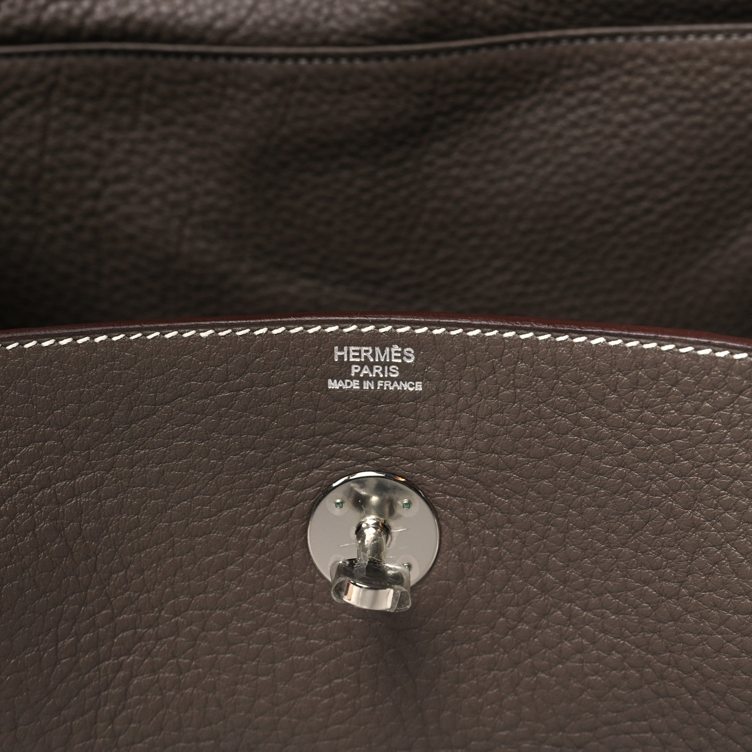 Hermes Taurillon Clemence Lindy 34 Etoupe 6 of 10