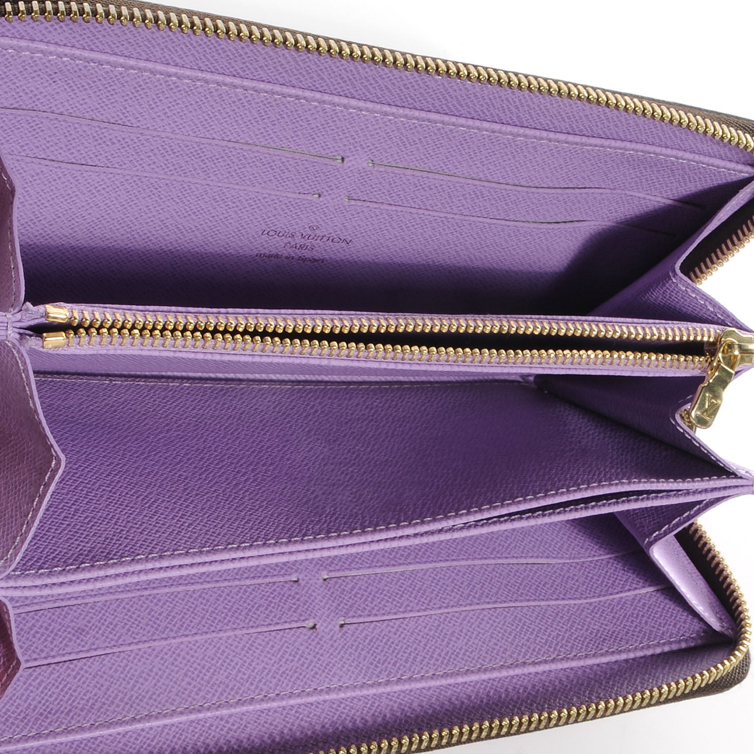 Louis Vuitton Damier Ebene Illustre Zippy Wallet Violet 6 of 8