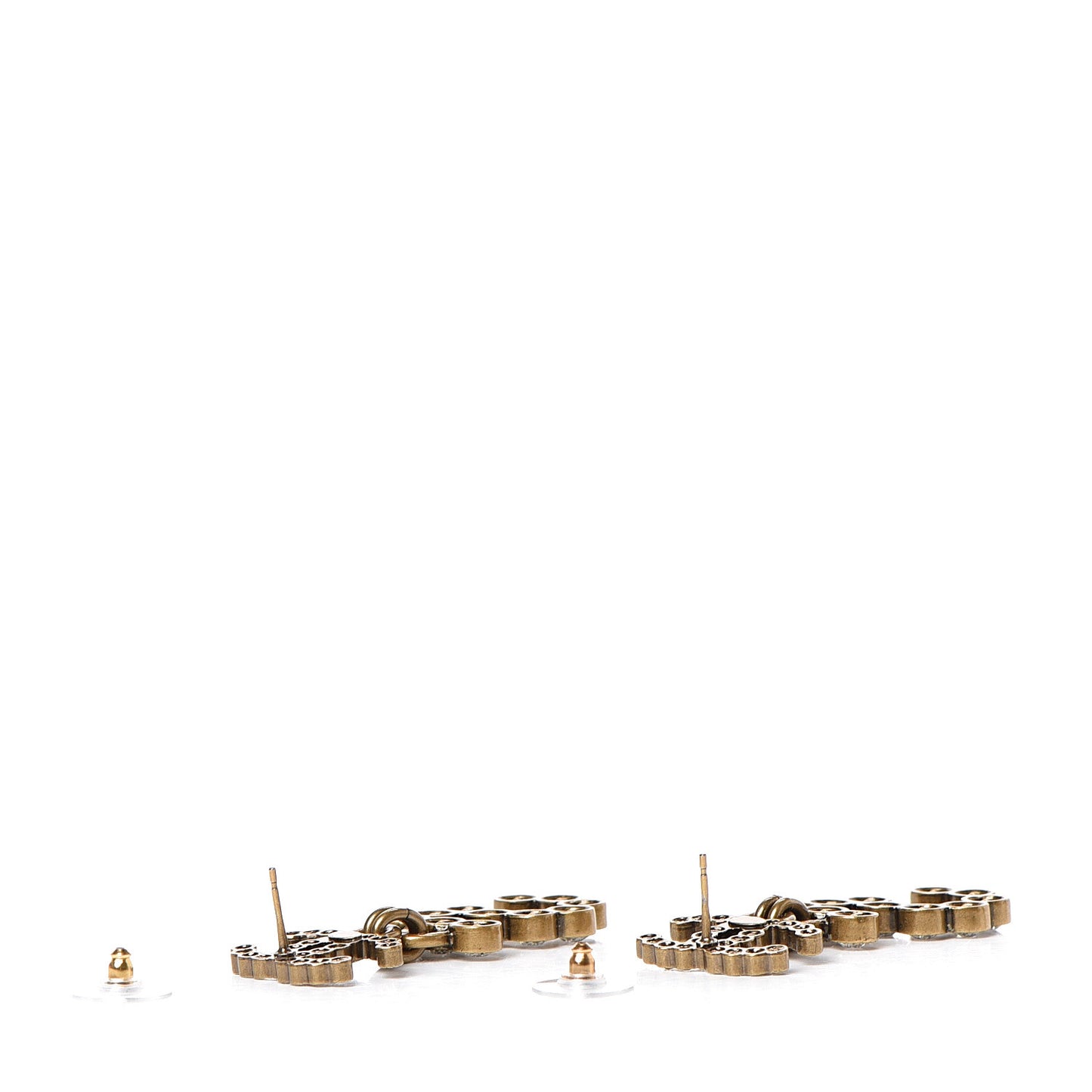 Metal Crystal City of Lights No 5 Drop Earrings Gold