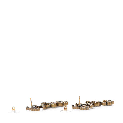 Chanel Metal Crystal City of Lights No 5 Drop Earrings Gold 3 of 5