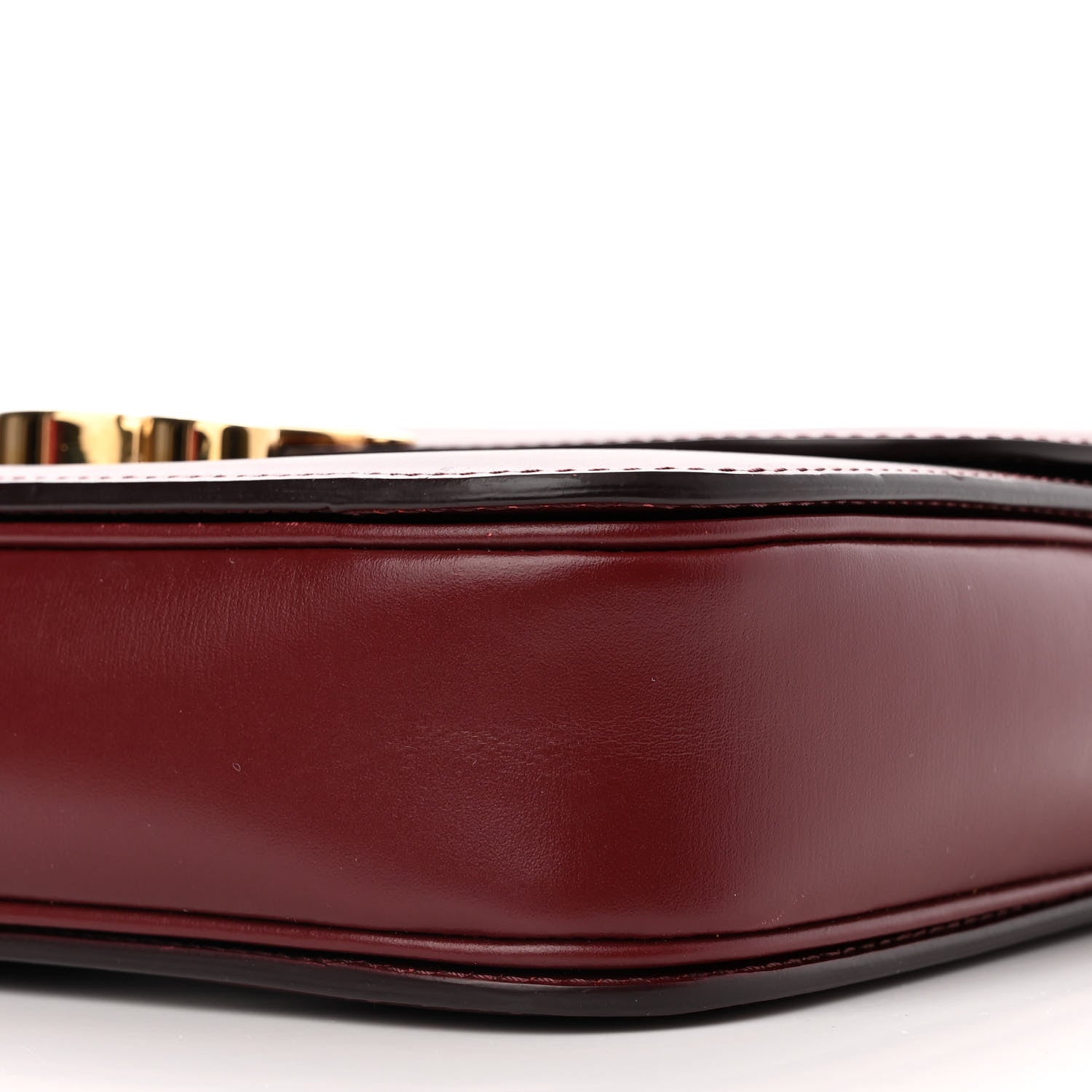 Celine Shiny Calfskin Medium Triomphe Light Burgundy 12 of 15