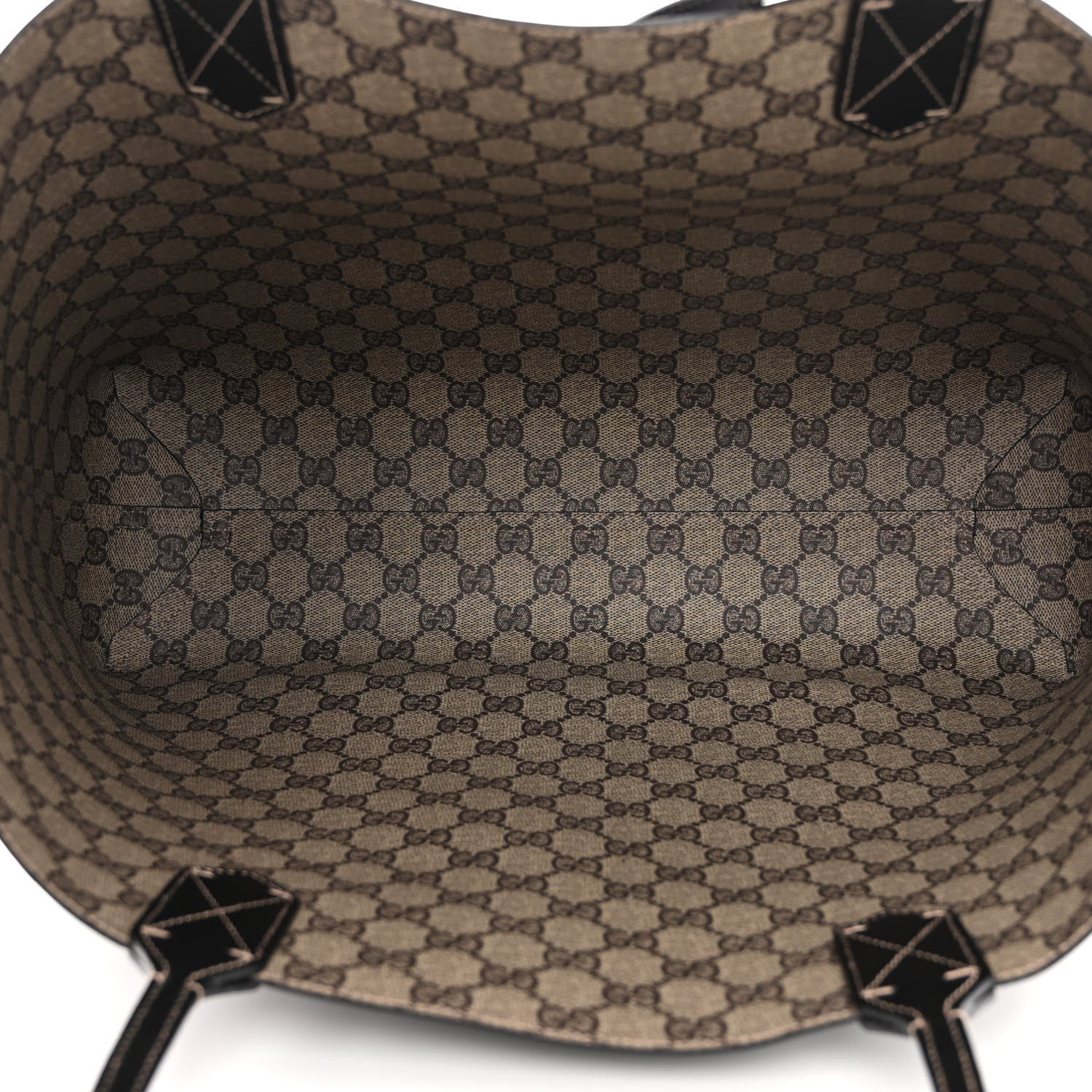 Gucci Calfskin GG Supreme Monogram Medium Reversible Tote Black 10 of 16