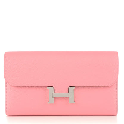 Hermes Epsom Constance Long Wallet Rose Confetti 1 of 9