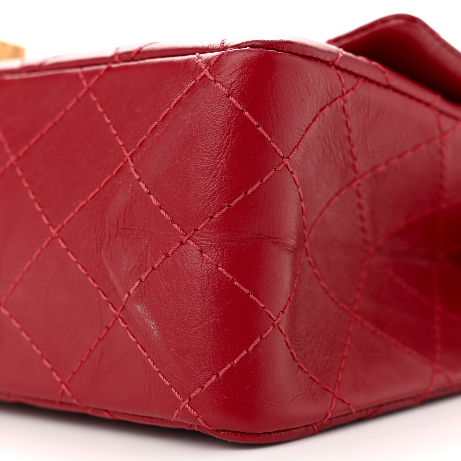 Chanel Aged Calfskin Quilted 2.55 Reissue 225 Flap Red 10 of 12