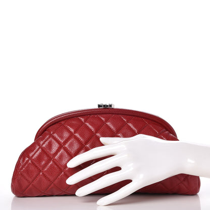 Chanel Caviar Quilted Timeless Clutch Red 2 of 7