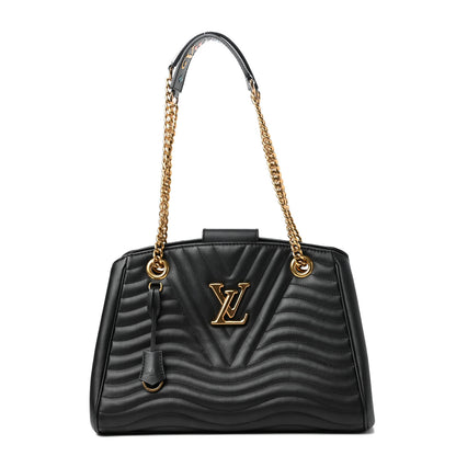 Louis Vuitton Calfskin New Wave Chain Tote Black 1 of 8