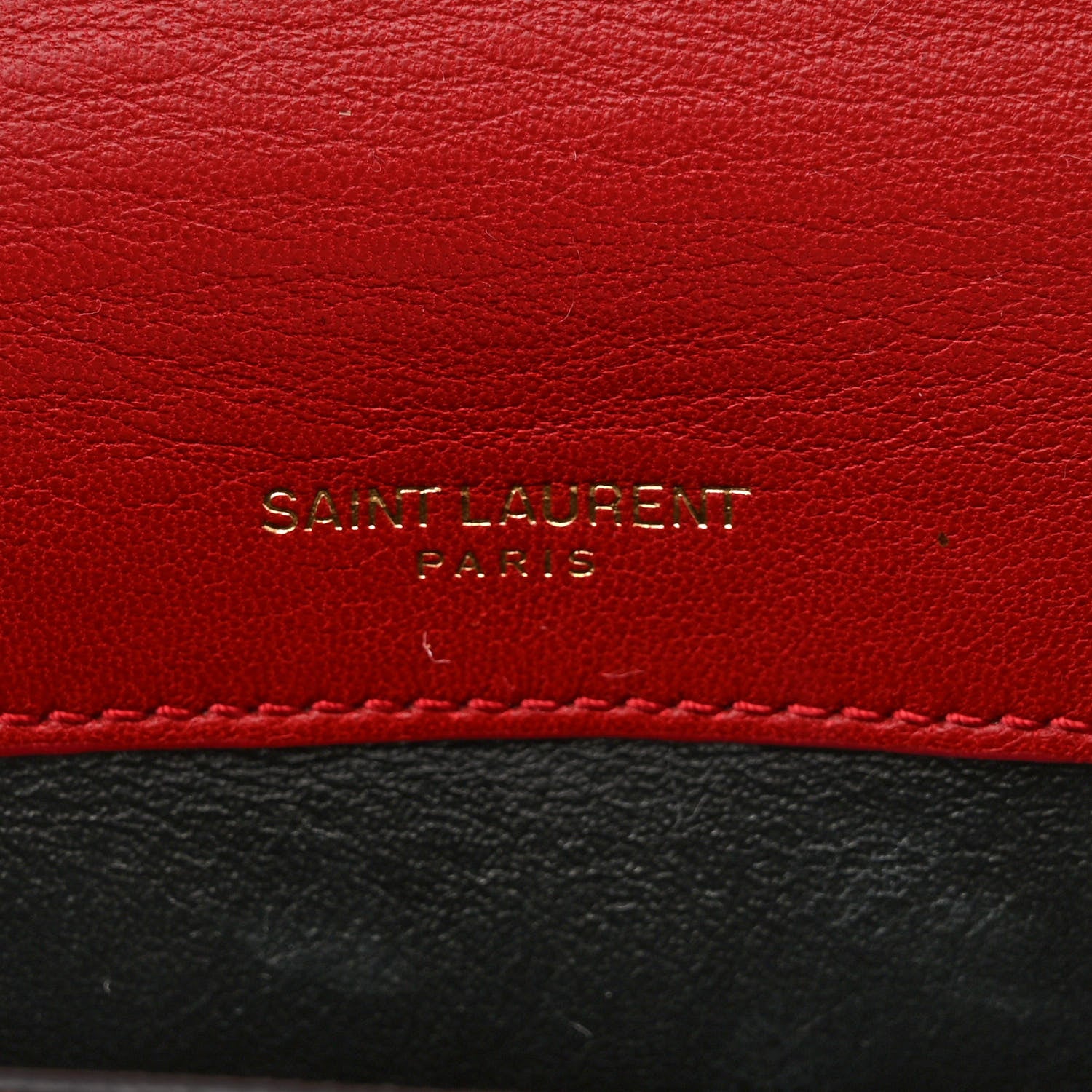 Saint Laurent Lambskin Matelasse Monogram Medium Vicky Chain Bag Rouge Eros 6 of 11