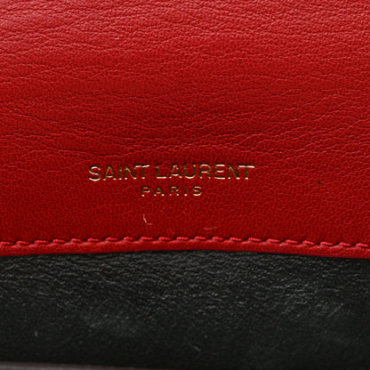 Saint Laurent Lambskin Matelasse Monogram Medium Vicky Chain Bag Rouge Eros 6 of 11