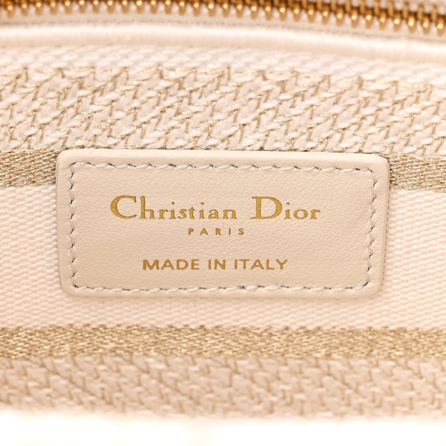 Christian Dior Canvas Embroidered Jardin D'Hiver Medium Lady D-Lite White Gold 6 of 11