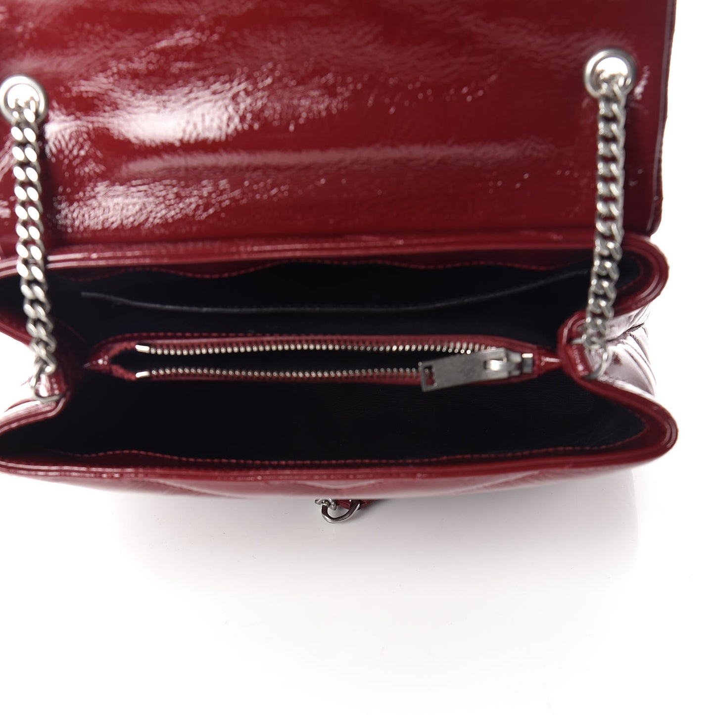 Patent Y Quilted Monogram Small Loulou Chain Satchel Palissandre