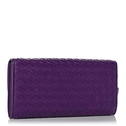 Bottega Veneta Nappa Intrecciato Continental Flap Wallet Peony 3 of 13