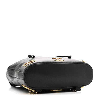 Chanel Caviar Triple CC Backpack Black 5 of 13