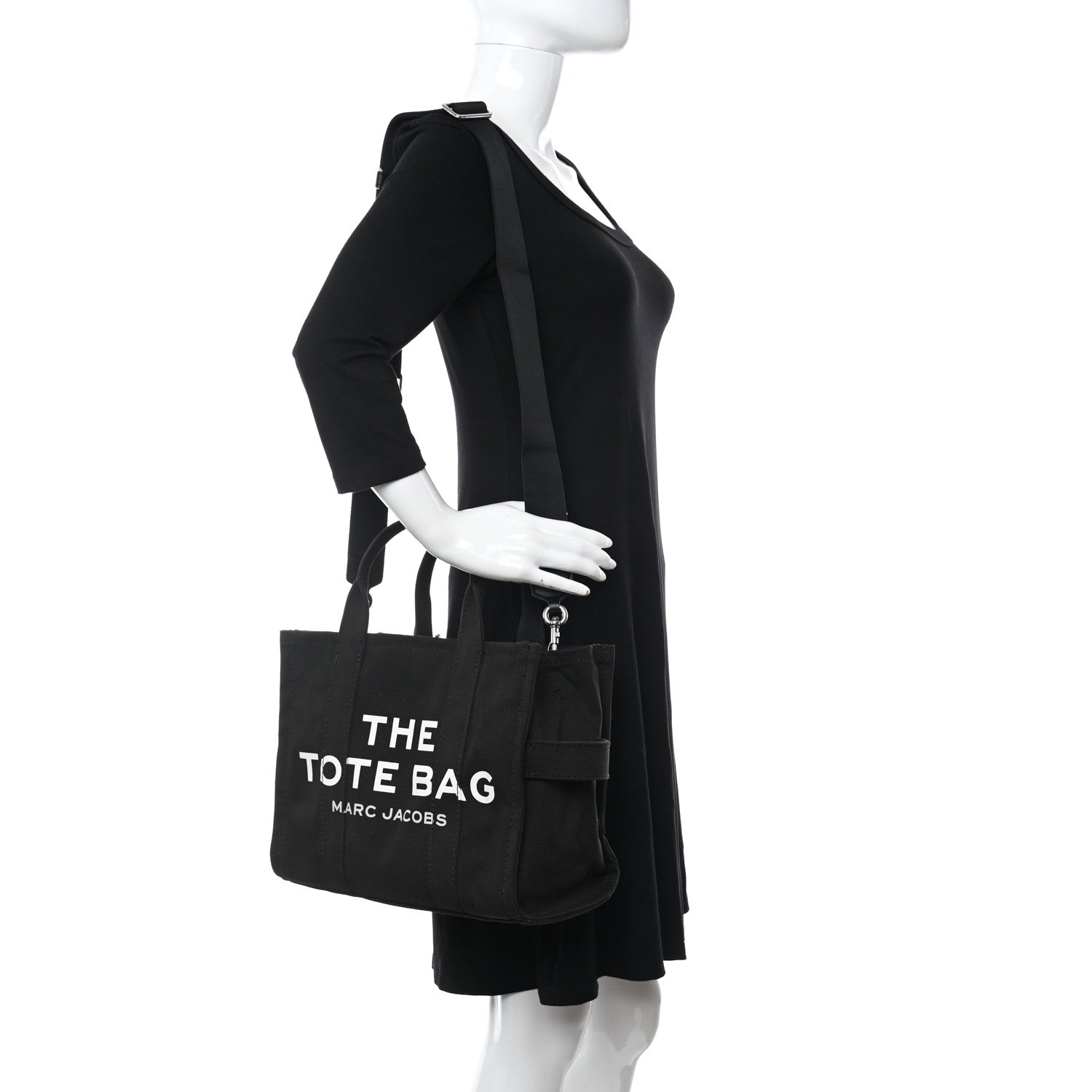 Marc Jacobs Cotton Canvas Medium The Tote Black 2 of 10