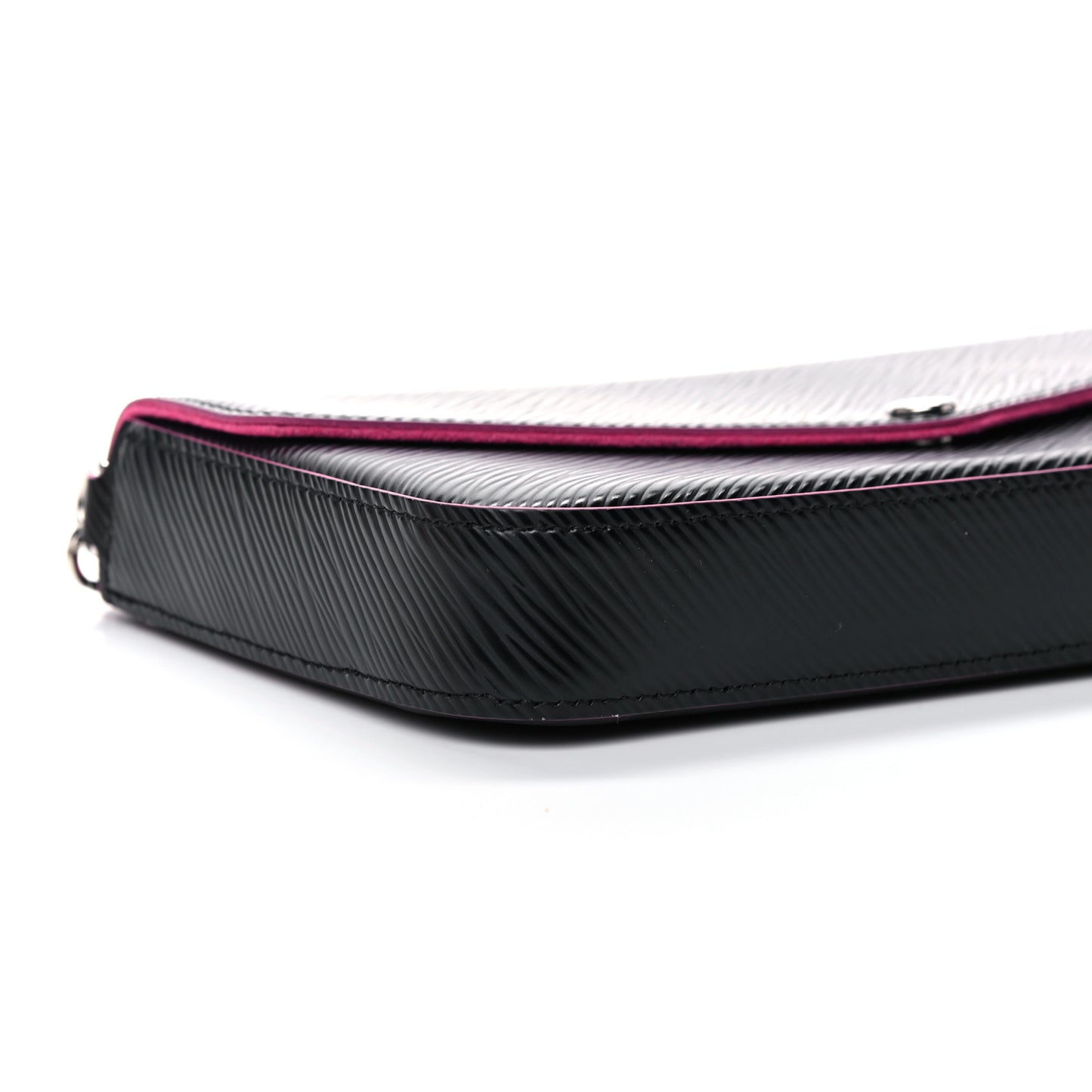 Epi Pochette Felicie Black Hot Pink