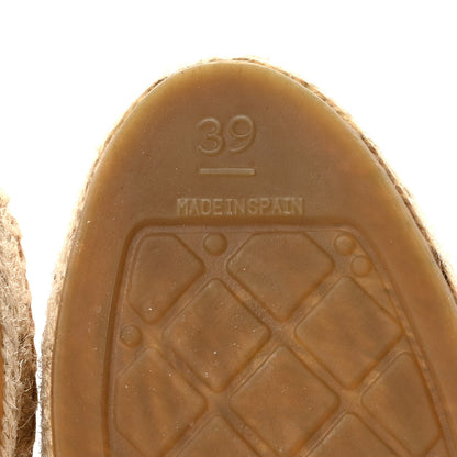 Chanel Lambskin Quilted CC Espadrilles 39 Beige 6 of 8