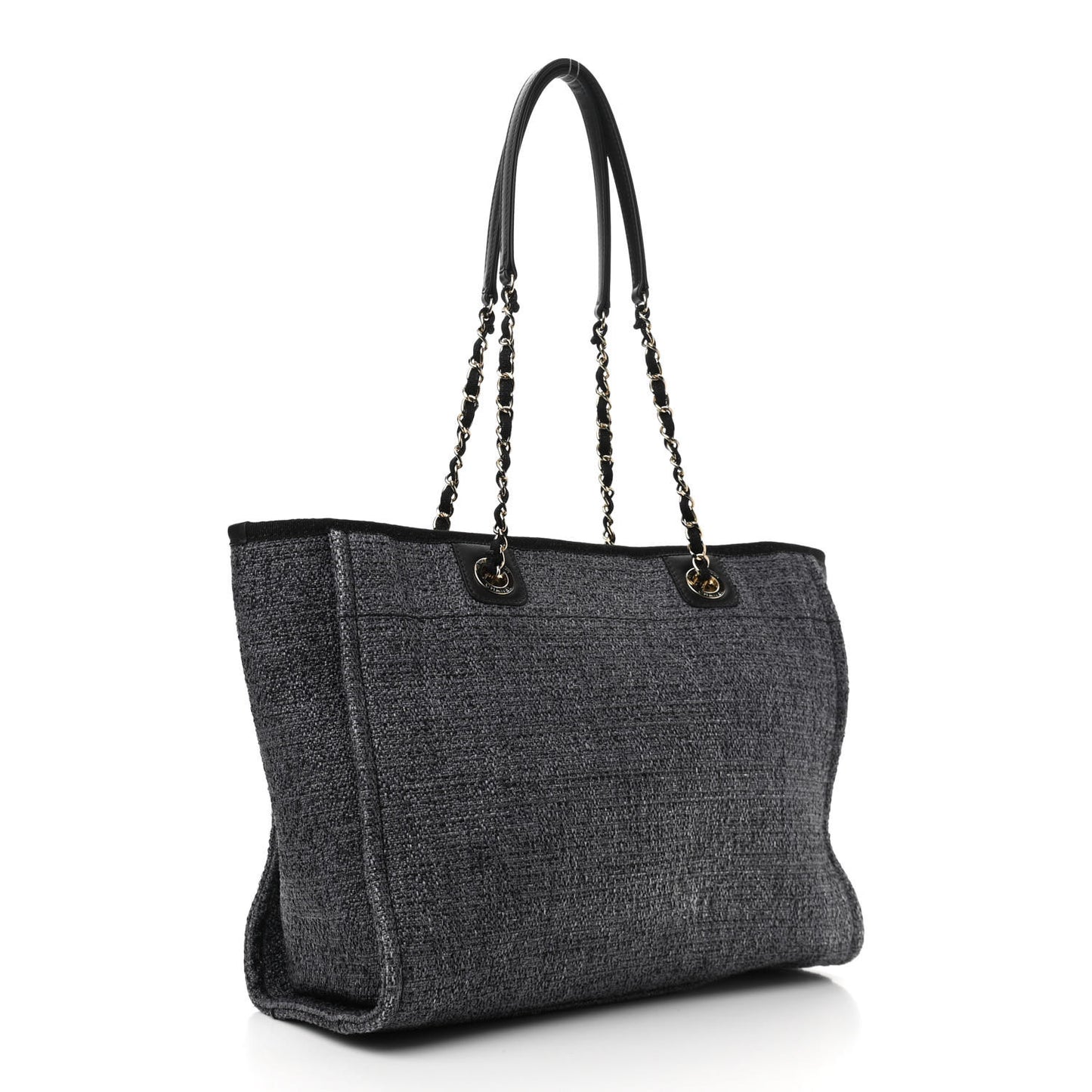 Lurex Boucle Small Deauville Tote Black