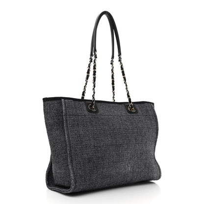 Chanel Lurex Boucle Small Deauville Tote Black 3 of 10