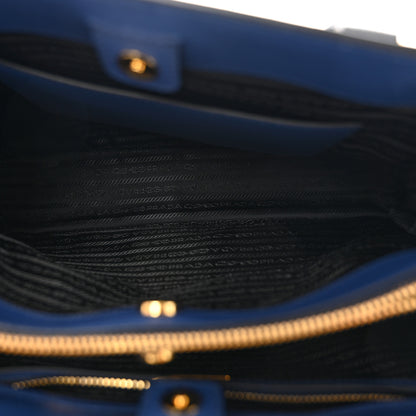 Prada Saffiano Lux Medium Tote Bluette Black 6 of 11