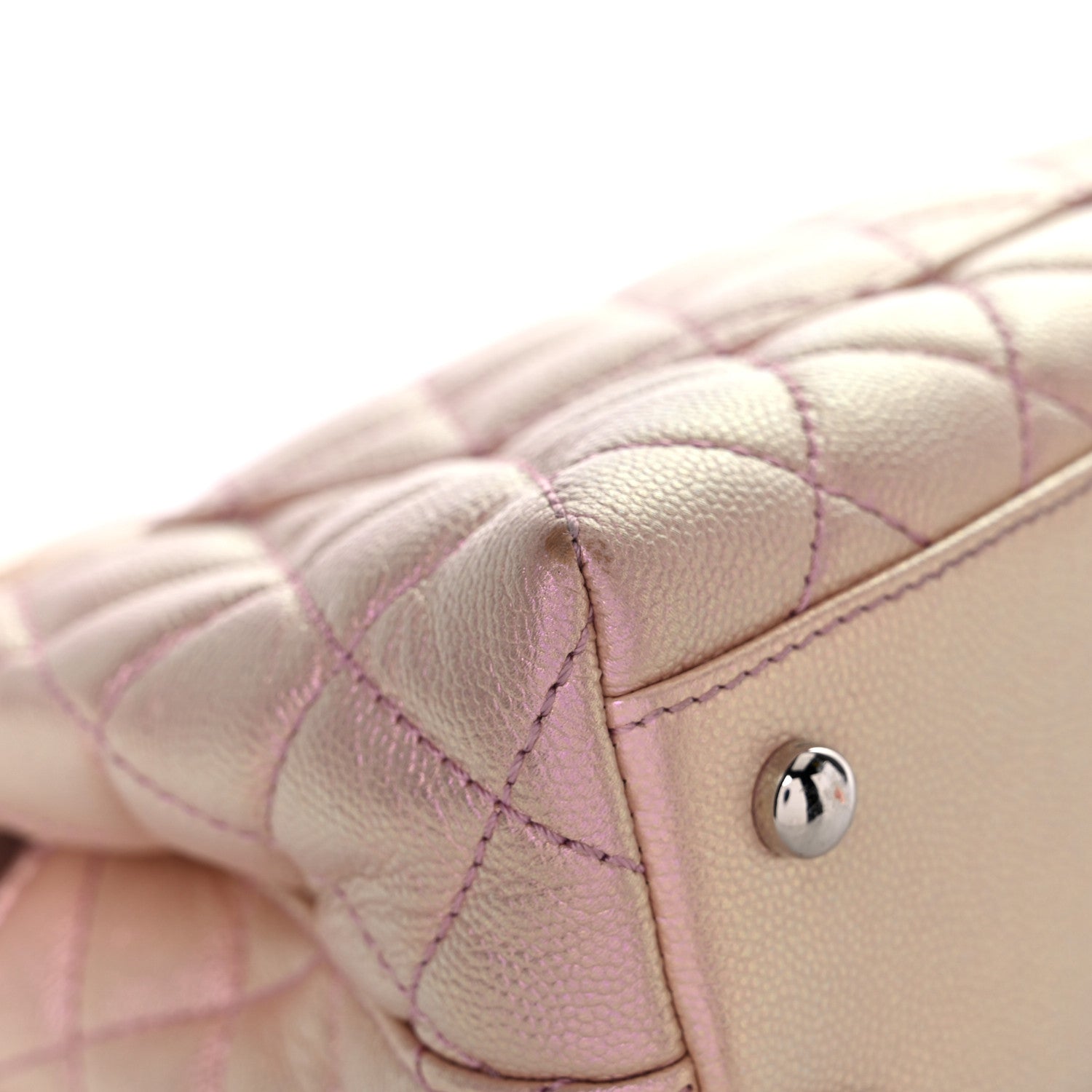 Chanel Iridescent Caviar Quilted Mini Coco Handle Flap Pink 10 of 14