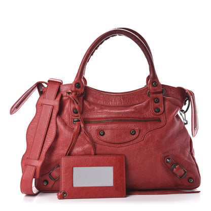 Balenciaga Agneau Classic Hardware Town Rouge Coquelicot 1 of 12
