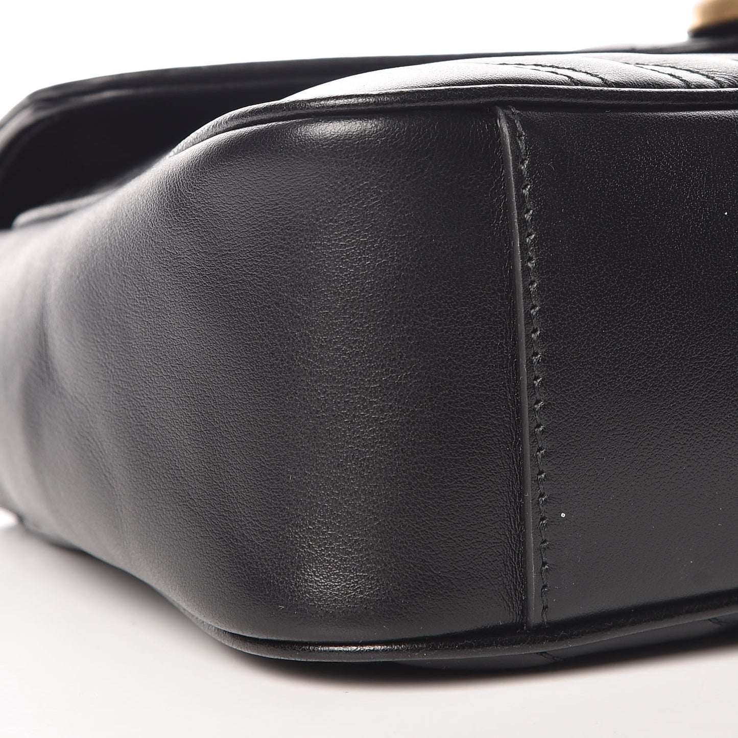 Calfskin Matelasse Small GG Marmont Shoulder Bag Black