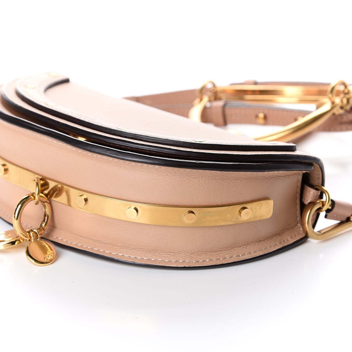 Chloe Calfskin Small Nile Bracelet Minaudiere Bag Biscotti Beige 6 of 9