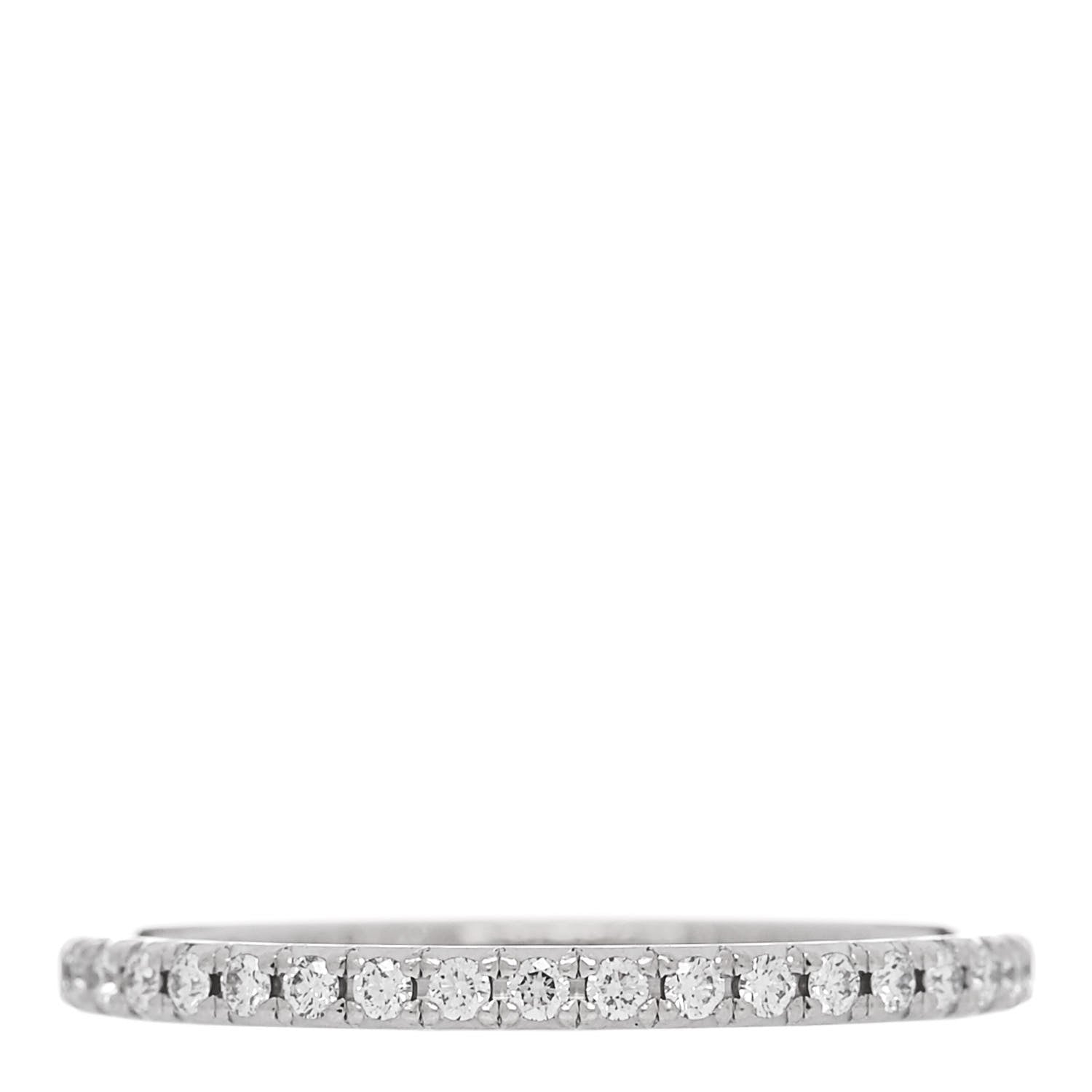 Tiffany Platinum Diamond Metro Band Ring 48 4.5 1 of 4