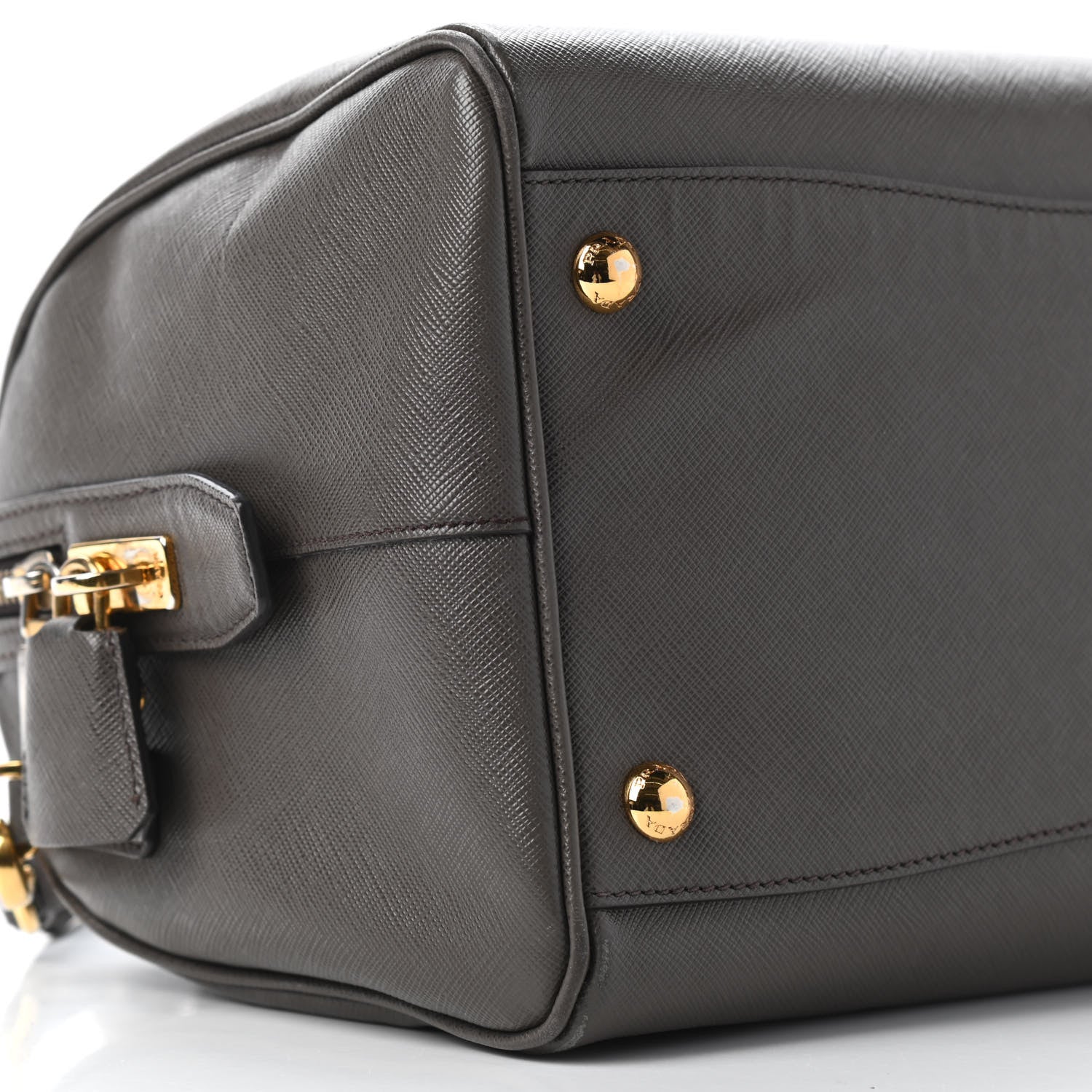 Prada Saffiano Lux Bauletto Grafite 8 of 9