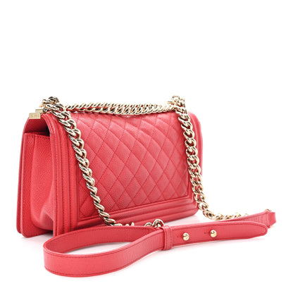 Chanel Caviar Quilted Medium Boy Flap Red 3 of 11
