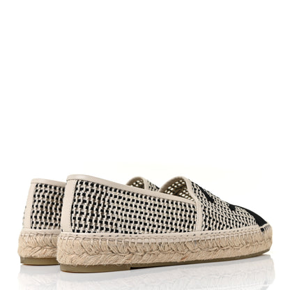 Chanel Mesh Grosgrain CC Espadrilles 39 Beige Black 4 of 8