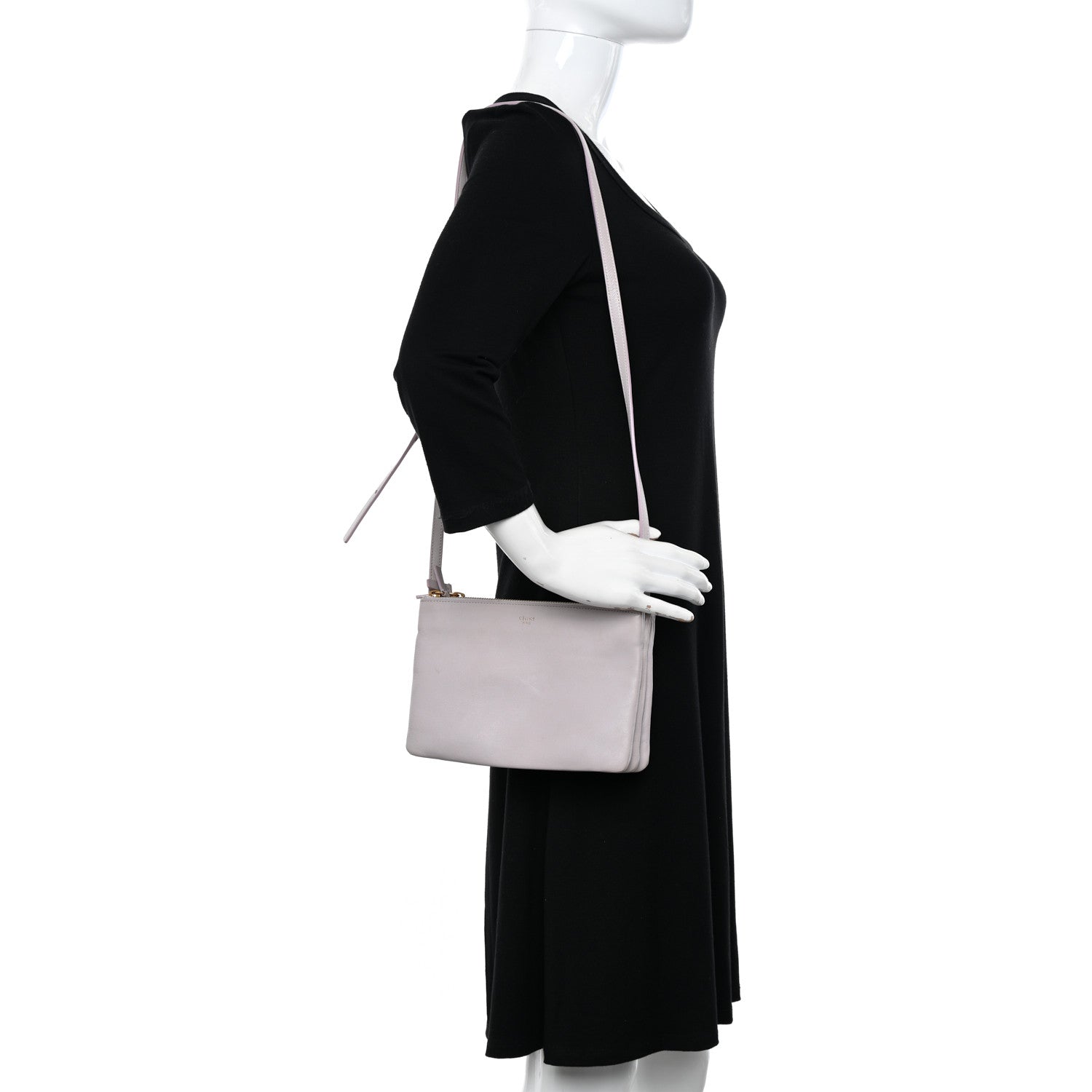 Celine Lambskin Small Trio Crossbody Bag Magnolia 2 of 17