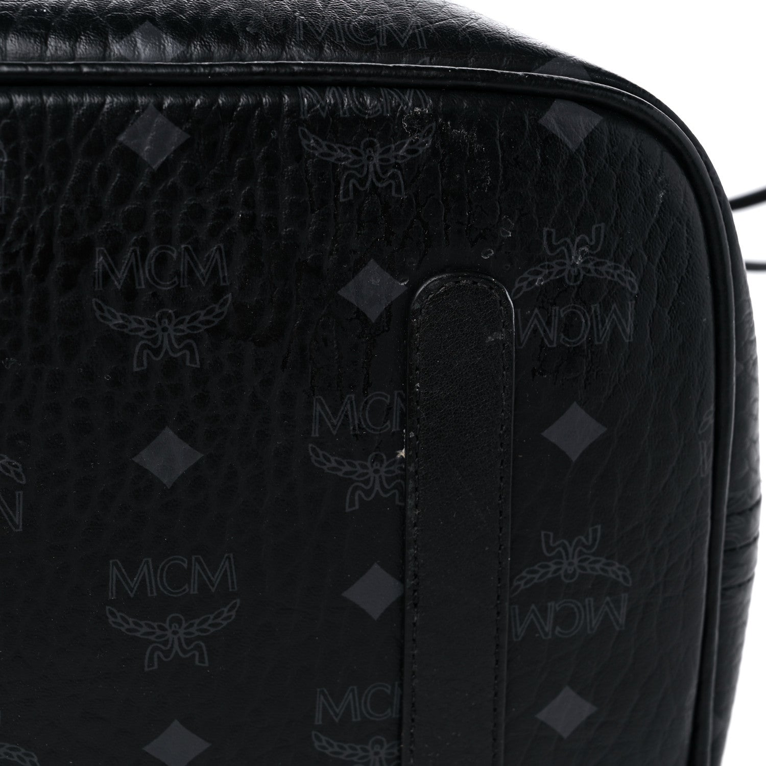 MCM Visetos Large Liz Reversible Shopper Tote Black 8 of 18
