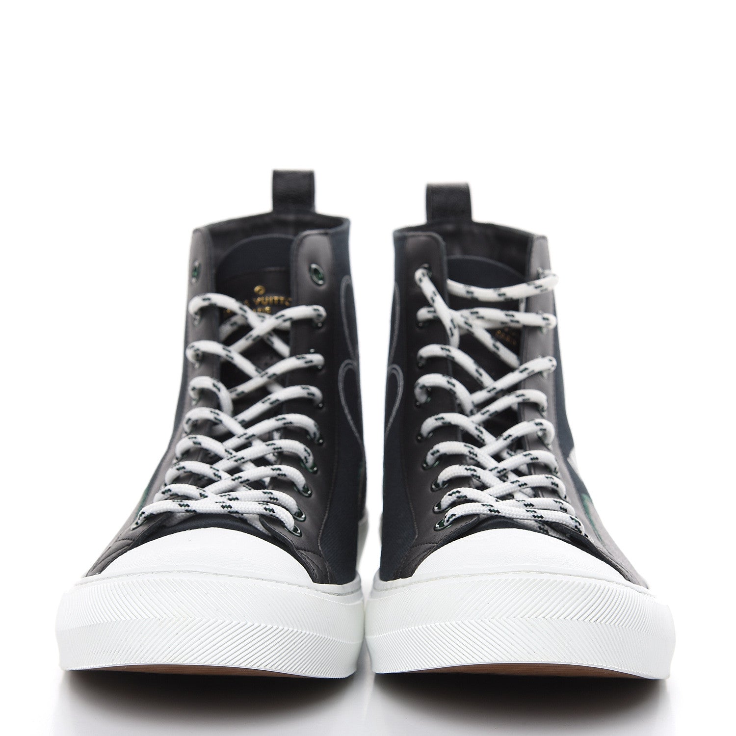 Louis Vuitton Canvas LV Forever Mens Tattoo Sneaker Boots 11 Black 2 of 8