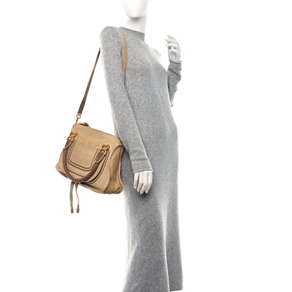 Chloe Nubuck Medium Marcie Satchel Greige 2 of 12