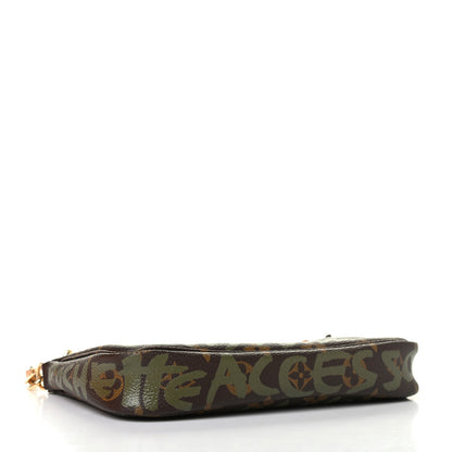 Louis Vuitton Monogram Graffiti Pochette Accessories Kaki 3 of 4
